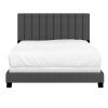 JEDD-60'' BED-CHARCOAL FABRIC