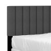 JEDD-60'' BED-CHARCOAL FABRIC