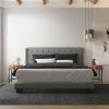 GUNNER-78'' BED-LIGHT GREY