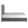 LUCILLE-78'' BED-GREY/SILVER