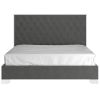 LUCILLE-78'' BED-GREY/SILVER