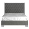 LUCILLE-60'' BED-GREY/SILVER