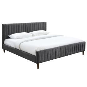 HANNAH-78'' BED-CHARCOAL