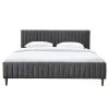 HANNAH-78'' BED-CHARCOAL