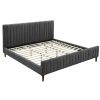 HANNAH-78'' BED-CHARCOAL