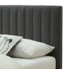 HANNAH-78'' BED-CHARCOAL