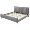 HANNAH-78'' BED-LIGHT GREY