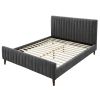 HANNAH-60'' PLATFORM BED-CHARCOAL