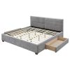 EMILIO-78'' BED-LIGHT GREY