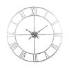 Large Silver Foil Skeleton Wall Clock