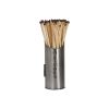 Pewter Finish Logs And Kindling Buckets & Matchstick Holder