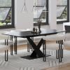 JULIUS-EXTENSION DINING TABLE-BLACK