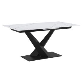 JULIUS-EXTENSION DINING TABLE-WHITE