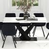 JULIUS-EXTENSION DINING TABLE-WHITE