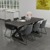 ZAX-DINING TABLE-DISTRESSED GREY