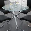 SOLARA II-DINING TABLE, 40"dia-CHROME