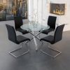 SOLARA II-DINING TABLE, 40"dia-CHROME