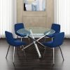 SOLARA II-DINING TABLE, 40"dia-CHROME