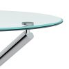 SOLARA II-DINING TABLE, 40"dia-CHROME