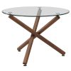 ROCCA-DINING TABLE, 40"dia-WALNUT