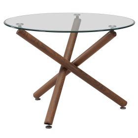 ROCCA-DINING TABLE, 40"dia-WALNUT