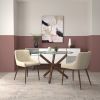 ROCCA-DINING TABLE, 40"dia-WALNUT