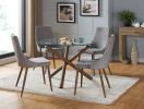 ROCCA-DINING TABLE, 40"dia-WALNUT