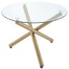 CARMILLA-DINING TABLE-AGED GOLD