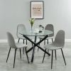 SUZETTE-DINING TABLE, 40"dia-BLACK