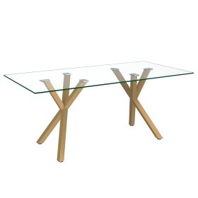 STARK-DINING TABLE-AGED GOLD