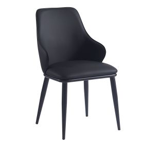 KASH-SIDE CHAIR-BLACK PU