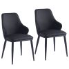 KASH-SIDE CHAIR-BLACK PU