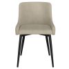 BIANCA-SIDE CHAIR-BEIGE/BLACK LEG