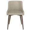 BIANCA-SIDE CHAIR-BEIGE/WALNUT LEG