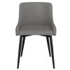 BIANCA-SIDE CHAIR-GREY/BLACK LEG