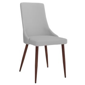 CORA-SIDE CHAIR PU-LIGHT GREY