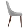 CORA-SIDE CHAIR PU-LIGHT GREY