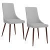 CORA-SIDE CHAIR PU-LIGHT GREY