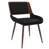 HUDSON-SIDE CHAIR PU-BLACK