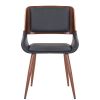 HUDSON-SIDE CHAIR PU-BLACK