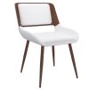 HUDSON-SIDE CHAIR PU-WHITE