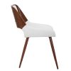 HUDSON-SIDE CHAIR PU-WHITE