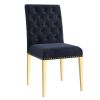 AZUL-SIDE CHAIR-BLACK/GOLD LEG