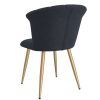 ORCHID-SIDE CHAIR-BLACK/AGED GOLD LEG