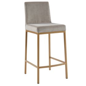 DIEGO-26" COUNTER STOOL-GREY/AGED GOLD