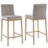 DIEGO-26" COUNTER STOOL-GREY/AGED GOLD