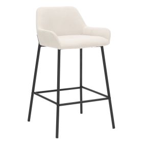 BAILY-26'' COUNTER STOOL-BEIGE FABRIC