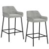 BAILY-26'' COUNTER STOOL-GREY VELVET