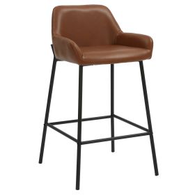 BAILY-26'' COUNTER STOOL-SADDLE PU