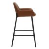 BAILY-26'' COUNTER STOOL-SADDLE PU